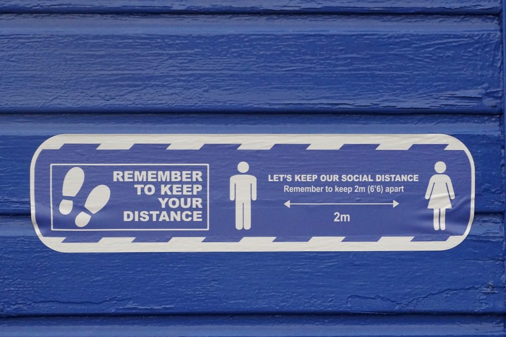 Social distancing signage 